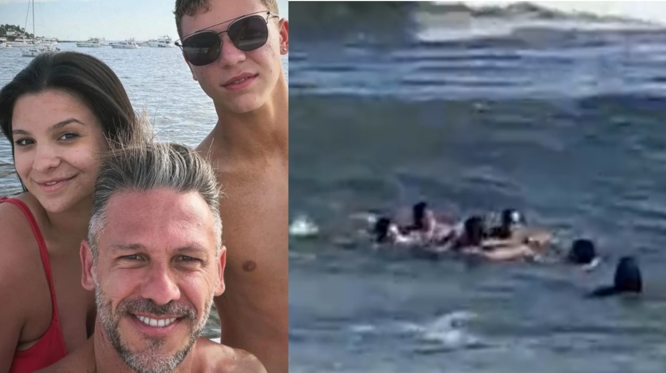 Martín Demichelis y sus hijos casi se ahogan en Punta del Este: el video  del rescate