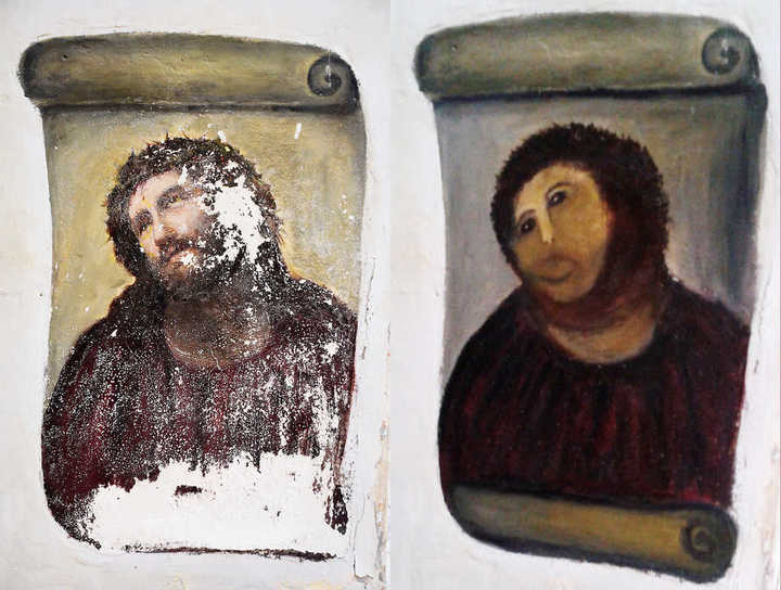 El "desastre artístico" que le cambió la cara a Cristo