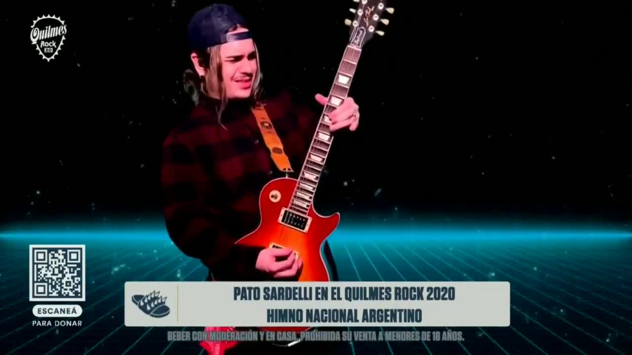 Video Pato Sardelli de Airbag y su versión del himno argentino en el