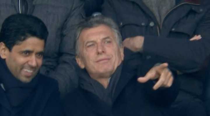 Macri presenció el partido del París Saint Germain